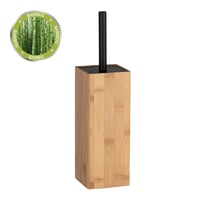 WENKO Padua WC kefa s držiakom z bambusu, uzavreté vyhotovenie, vrátane WC kefy, 10 x 38 x 10 cm, prírodná/čierna 2