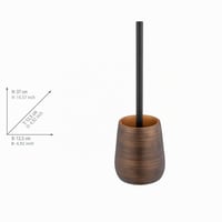WENKO Palena set s četkom za WC, s izmjenjivom glavom, vrhunska umjetna smola, Ø 12,5 x 37 cm, brončana 3