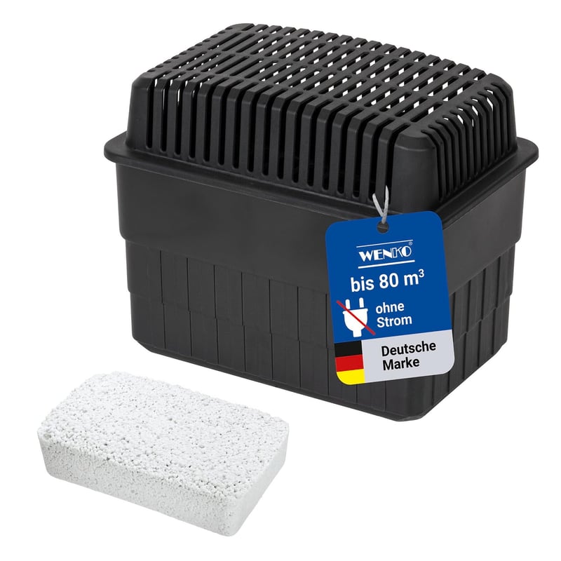 Dezumidificator WENKO 1 kg Negru, eficient energetic, funcționare silențioasă și fără electricitate
