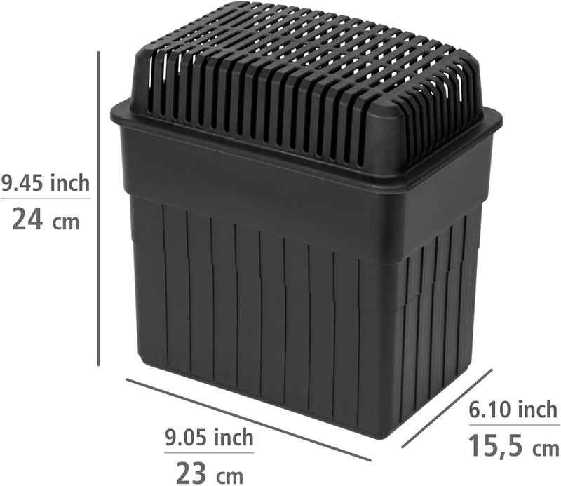 WENKO Páramentesítő 2kg granulátummal fürdőszobához, garázshoz, pincéhez - 2 kg, Black, Moisture killer