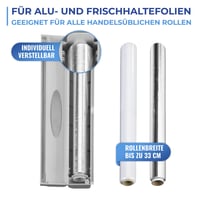 Dávkovač fólie WENKO Perfect Cutter – svetlosivý – 38x5,2x6,7 cm – 2 ks 4