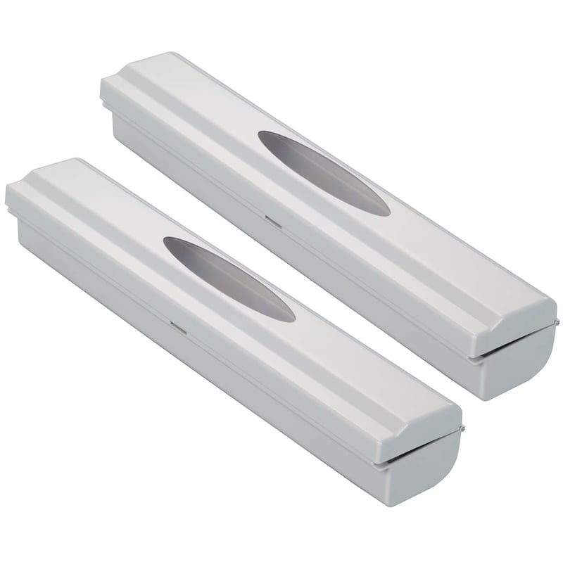Dávkovač fólie WENKO Perfect Cutter – svetlosivý – 38x5,2x6,7 cm – 2 ks