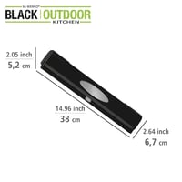 WENKO Perfect Cutter dávkovač fólie čierny, 38 x 5,2 x 6,7 cm, rezací dávkovač na potravinársku a alobalovú fóliu 4