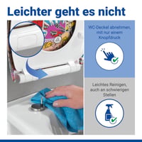 Colac WC WENKO Pop-Art cu închidere lentă, din Duroplast antibacterian, oval, detașabil, capacitate portantă 200 kg 5