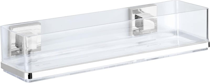Wenko Quadro Big fali polc vákuumrögzítéssel, rozsdamentes acél, 38,5x14,5 cm - Glossy