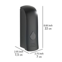 WENKO Ranera S Dozator za dezinficijens i sapun, crni, montaža na zid bez bušenja, 280 ml 7