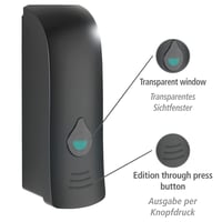 WENKO Ranera S Dozator za dezinficijens i sapun, crni, montaža na zid bez bušenja, 280 ml 3