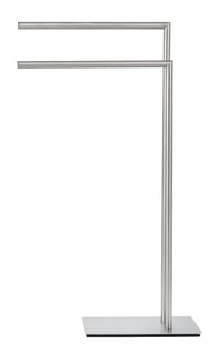 Voľne stojaci vešiak na uteráky WENKO Recco, saténová nehrdzavejúca oceľ, ťažká základná doska, dve tyče, 48x80,5x20 cm 3