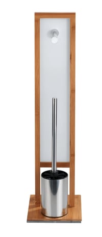 WC súprava WENKO Rivalta z bambusu – so zabudovaným držiakom na toaletný papier a kefu, hnedá, 23 x 70 x 18 cm 6
