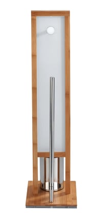 WC súprava WENKO Rivalta z bambusu – so zabudovaným držiakom na toaletný papier a kefu, hnedá, 23 x 70 x 18 cm 7