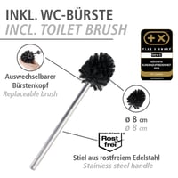 WC súprava WENKO Rivalta z bambusu – so zabudovaným držiakom na toaletný papier a kefu, hnedá, 23 x 70 x 18 cm 3