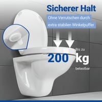 WENKO Secura Comfort WC sedadlo so zvýšením o 5 cm, nosnosť 200 kg, poklop so systémom Soft-Close, antibakteriálny duroplast, s protišmykovými podložkami, biele 2
