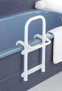 WENKO Secura Madlo na vaňu – Nastaviteľné, nosnosť 150 kg, hliník a protišmykový plast, biele 6