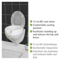 Înălțător pentru colac WC WENKO Secura - capacitate 150 kg, alb, 41,5 x 17 x 44 cm, înălțător din plastic 3