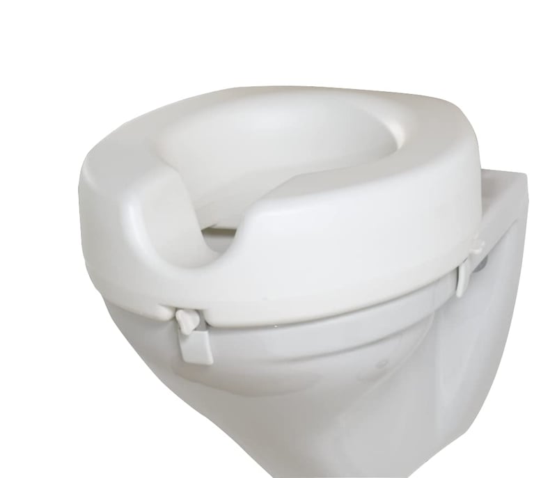 Înălțător pentru colac WC WENKO Secura - capacitate 150 kg, alb, 41,5 x 17 x 44 cm, înălțător din plastic