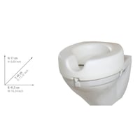 Înălțător pentru colac WC WENKO Secura - capacitate 150 kg, alb, 41,5 x 17 x 44 cm, înălțător din plastic 8