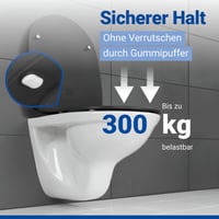 WENKO Sedilo WC-ülőke D-forma fekete, lecsapódásgátlóval, antibakteriális duroplast, 300 kg teherbírás, ultralapos kivitel, levehető fedél 2