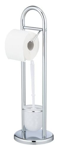 WENKO Siena stojan na WC kefu a toaletný papier, oceľ, Ø 19 x 63 cm, chróm 1