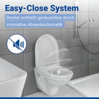 WC sedadlo WENKO Sindia s pomalým sklápaním, nosnosť 300 kg, odnímateľné, D-tvar, antibakteriálny duroplast, biele 3