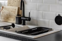 WENKO Siva 55012100 strecurătoare extensibilă pentru chiuvetă, pentru spălat fructe și legume, sită pentru paste, 37-50 x 7 x 20 cm, negru 9