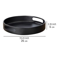 Otočný podnos WENKO Susie 360°, s úchytkami, práškovo lakovaný kov, Ø 26 x 6 cm, čierny 3
