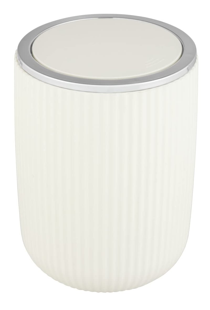 Coș de gunoi pentru baie cu capac basculant WENKO Swing Lid, 2 litri, cu capac