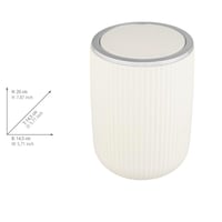 Coș de gunoi pentru baie cu capac basculant WENKO Swing Lid, 2 litri, cu capac 3