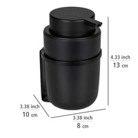 Dozator de săpun WENKO Turbo-Loc Carpino, negru - suport pentru săpun lichid cu montare pe perete pentru baie 5