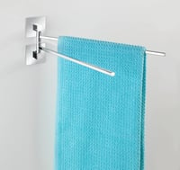 WENKO Turbo-Loc Quadro držač za ručnike od nehrđajućeg čelika s 2 kraka, montaža bez bušenja, 6,5 x 14,5 x 40 cm, krom 6