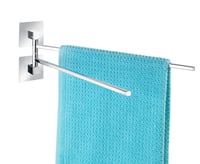 WENKO Turbo-Loc Quadro držač za ručnike od nehrđajućeg čelika s 2 kraka, montaža bez bušenja, 6,5 x 14,5 x 40 cm, krom 9