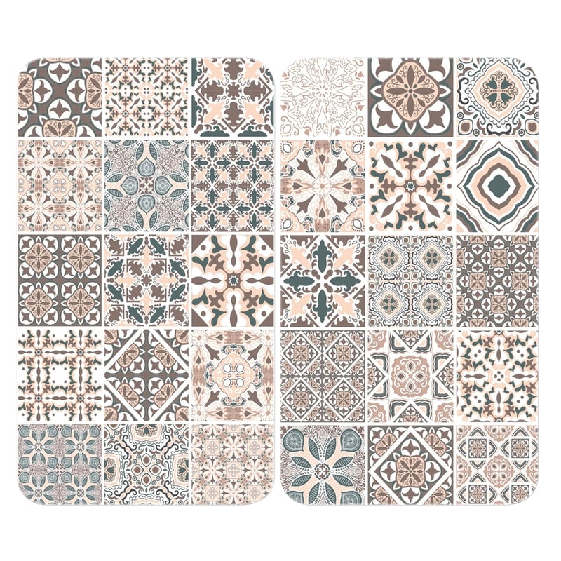 WENKO univerzalni stakleni poklopac za ploču za kuhanje Kachel, set od 2 komada, 30 x 52 cm, podesiva visina, daska za rezanje i zaštita od prskanja masnoće