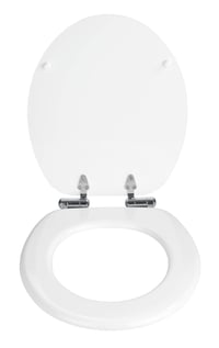 Capac WC WENKO Urbino, alb, cu închidere lentă Easy-Close, din MDF, certificat FSC, cu fixare din oțel inoxidabil, 36 x 42,5 cm 2