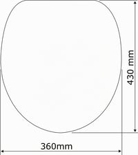WENKO Valencia WC daska od MDF-a, bijela, s pričvršćenjem od nehrđajućeg čelika, vanjske dimenzije 37,5x43,5 cm, unutarnje dimenzije 22,2x26,5 cm 4