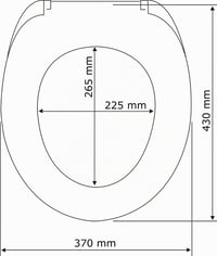 WENKO Valencia WC daska od MDF-a, bijela, s pričvršćenjem od nehrđajućeg čelika, vanjske dimenzije 37,5x43,5 cm, unutarnje dimenzije 22,2x26,5 cm 5