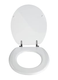 WENKO Valencia WC daska od MDF-a, bijela, s pričvršćenjem od nehrđajućeg čelika, vanjske dimenzije 37,5x43,5 cm, unutarnje dimenzije 22,2x26,5 cm 2