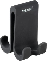WENKO Verna Duo dupla zuhanyhorgok szilikon fürdőszobai akasztók fekete - 5 x 9,5 x 7 cm, Black 1