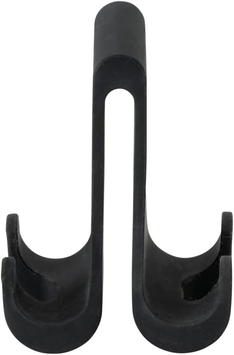 WENKO Verna Duo dupla zuhanyhorgok szilikon fürdőszobai akasztók fekete - 5 x 9,5 x 7 cm, Black