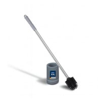 Perie de WC WENKO cu mâner extra lung, 70 cm, silicon, mâner din oțel inoxidabil, ergonomică, efect antiaderent, perie igienică pentru curățarea băii 2