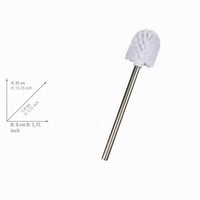 Perie WC WENKO cu mâner din oțel inoxidabil, mat, Ø 8 x 35 cm – perie de toaletă de rezervă, oțel inoxidabil 2