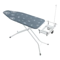 WENKO XXL Žehliaca doska pre parné stanice a parné žehličky, extra široká, stabilná, so sklopnou odkladacou plochou, 130 x 99 x 48 cm, biela 1