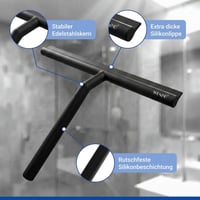 WENKO XXL racletă pentru duș cu suport, fără găurire, extra lată, 32 cm 4