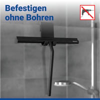 WENKO XXL racletă pentru duș cu suport, fără găurire, extra lată, 32 cm 3