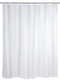 WENKO Zavjesa za tuš jednobojna bijela 180x200 cm - Vodootporan materijal od polietilen-vinil acetata koji se lako čisti 1