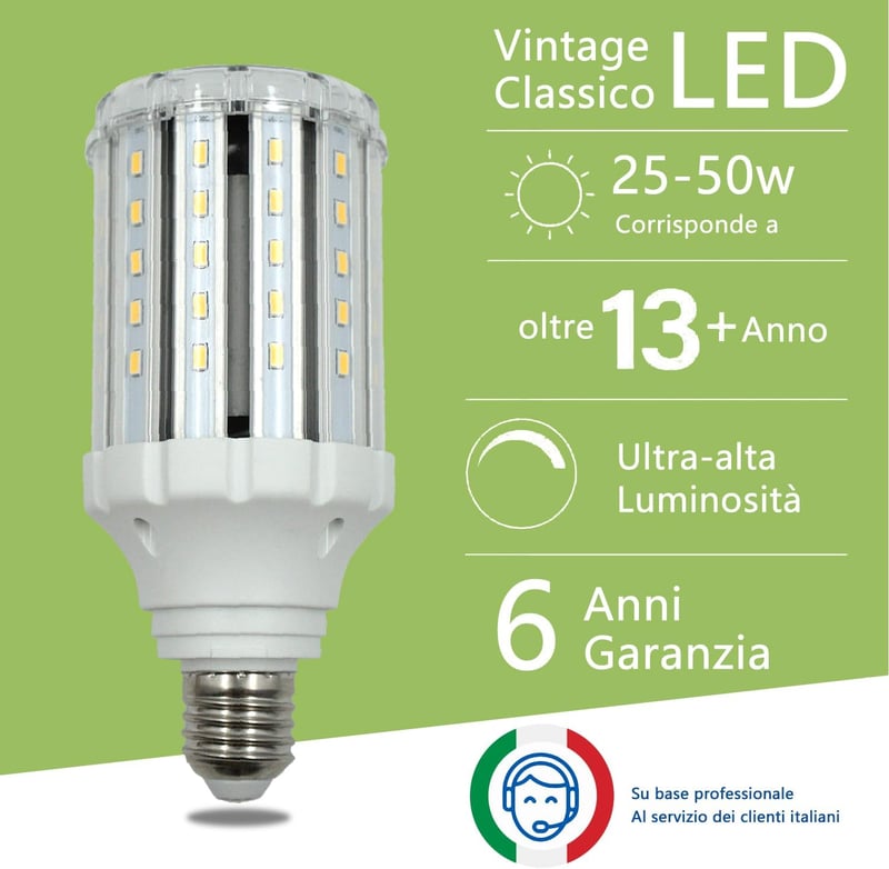 Wenscha 25W LED E27 3000K meleg fehér izzó 120W halogén helyettesítő