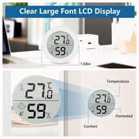 Wepai Mini Digitális Hőmérő és Páratartalom Mérő LCD Kijelzővel - Beltéri Hőmérsékletmérő Babaszobába, Irodába, Nappaliba - 3 db Csomag 2