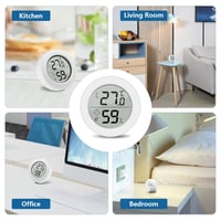 Wepai Mini Digitális Hőmérő és Páratartalom Mérő LCD Kijelzővel - Beltéri Hőmérsékletmérő Babaszobába, Irodába, Nappaliba - 3 db Csomag 5