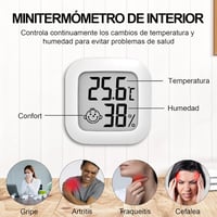 Wepai Mini Digitális Hőmérő és Páratartalom Mérő Szett - Hordozható LCD Kijelzős Szobai Higrométer, Nagy Pontosságú, 2 db-os Csomag, Fehér 4