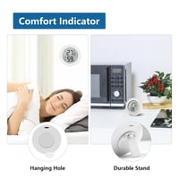 Wepai Mini Digitális Hőmérő és Páratartalom Mérő LCD Kijelzővel - Beltéri Hőmérsékletmérő Babaszobába, Irodába, Nappaliba - 3 db Csomag 4