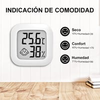 Wepai Mini Digitális Hőmérő és Páratartalom Mérő Szett - Hordozható LCD Kijelzős Szobai Higrométer, Nagy Pontosságú, 2 db-os Csomag, Fehér 3