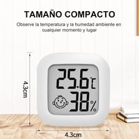 Wepai Mini Digitális Hőmérő és Páratartalom Mérő Szett - 4 db Beltéri Hőmérséklet és Páramérő, Falra Szerelhető vagy Szabadon Álló, CR2032 E 2
